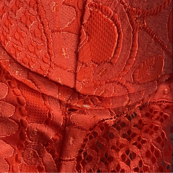 BEBE size 0 coral bustier dress - Picture 3 of 6